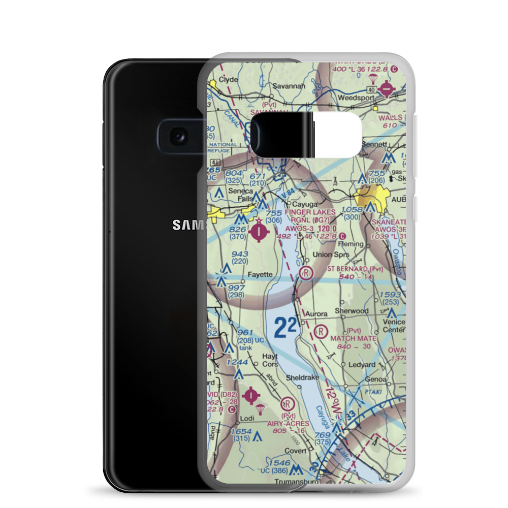 St Bernard Field (94NY) VFR Sectional Samsung Case Samsung Galaxy S10e model shown