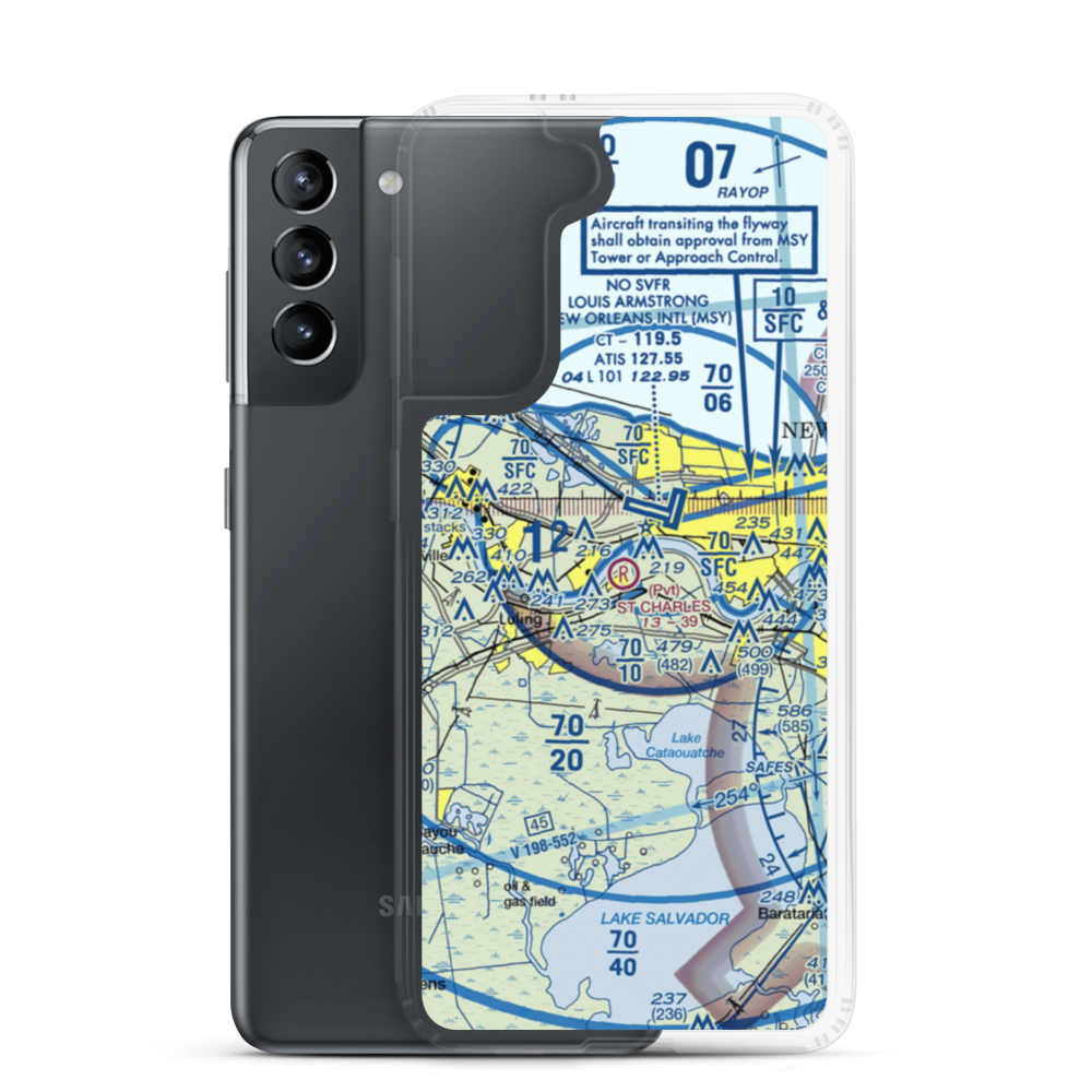 St Charles Airport (LS40) VFR Sectional Samsung Case Samsung Galaxy S21 model shown