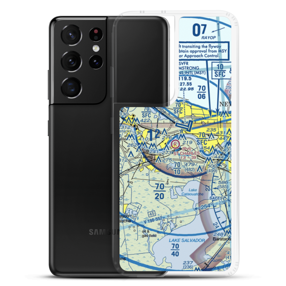 St Charles Airport (LS40) VFR Sectional Samsung Case Samsung Galaxy S21 Ultra model shown