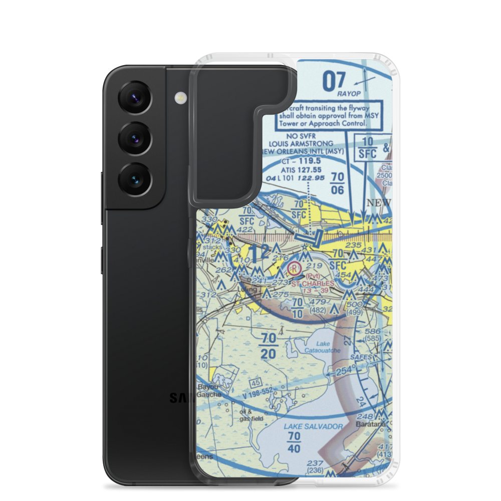 St Charles Airport (LS40) VFR Sectional Samsung Case Samsung Galaxy S22 model shown