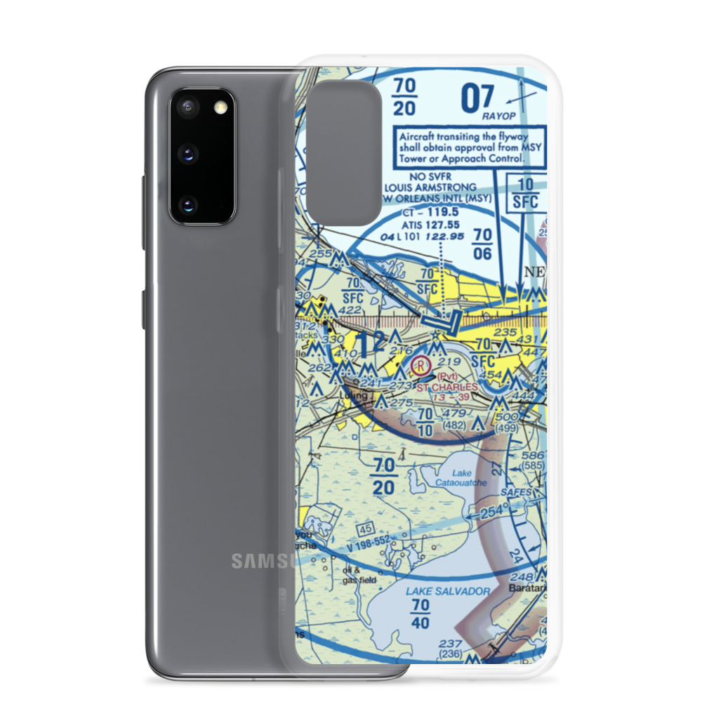 St Charles Airport (LS40) VFR Sectional Samsung Case Samsung Galaxy S20 model shown