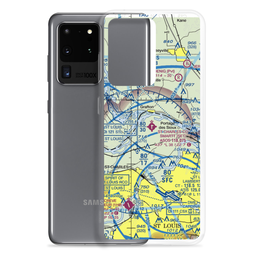 St Charles County Smartt Airport (SET) VFR Sectional Samsung Case Samsung Galaxy S20 Ultra model shown