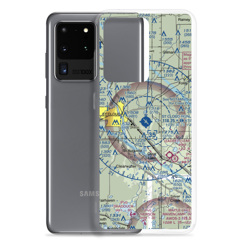St Cloud Regional Airport (STC) VFR Sectional Samsung Case Samsung Galaxy S20 Ultra model shown