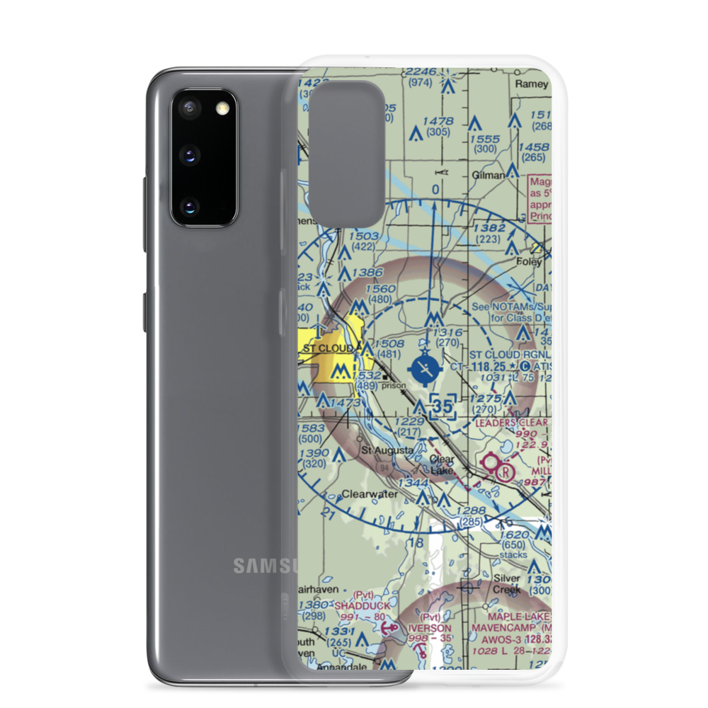 St Cloud Regional Airport (STC) VFR Sectional Samsung Case Samsung Galaxy S20 model shown