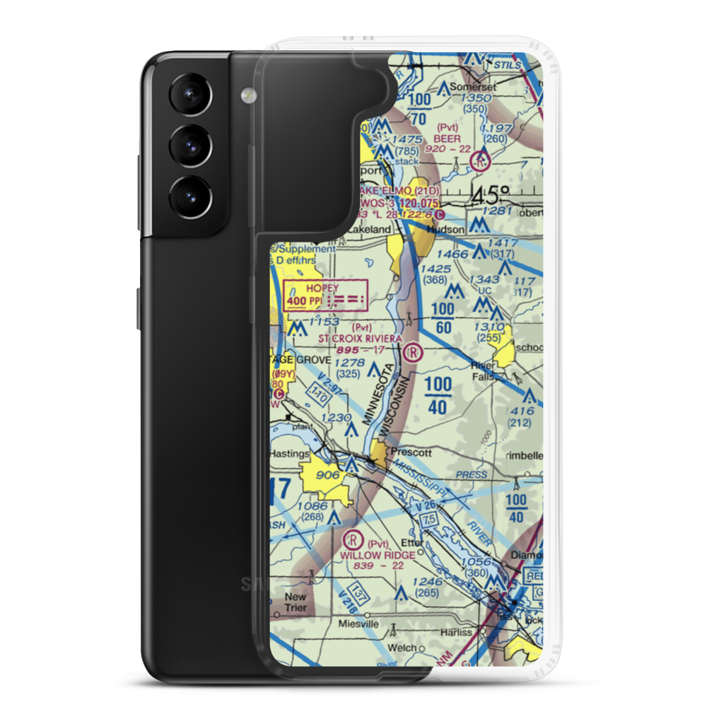 St Croix Riviera Airport (6WI2) VFR Sectional Samsung Case Samsung Galaxy S21 Plus model shown