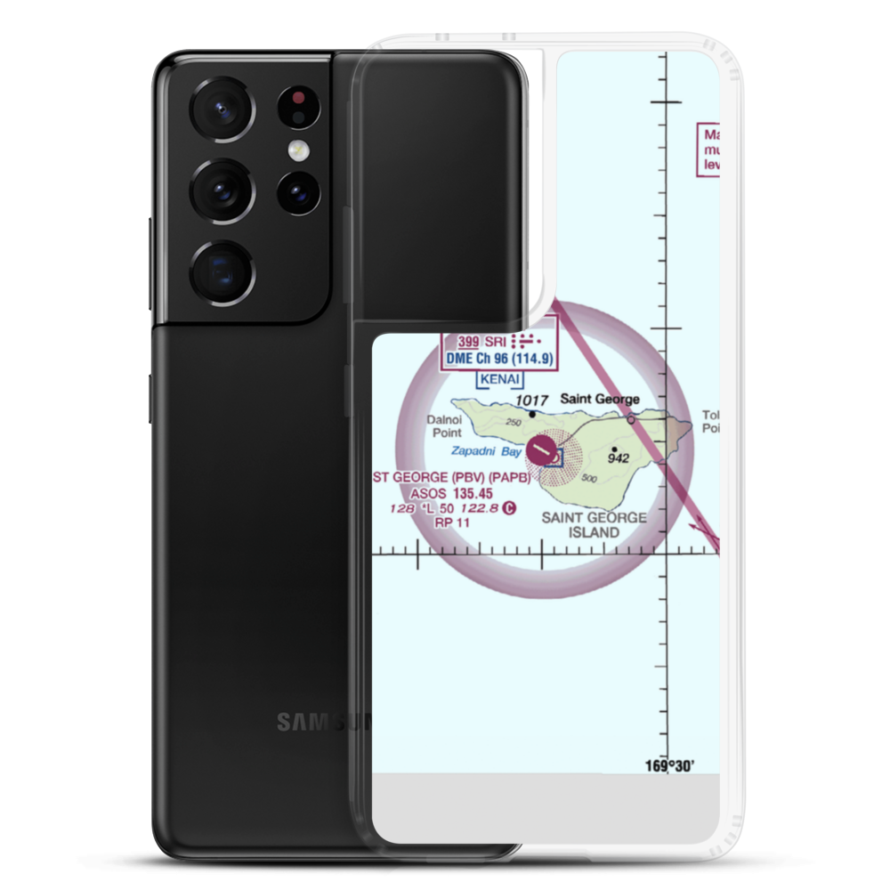 St George Airport (PBV) VFR Sectional Samsung Case Samsung Galaxy S21 Ultra model shown