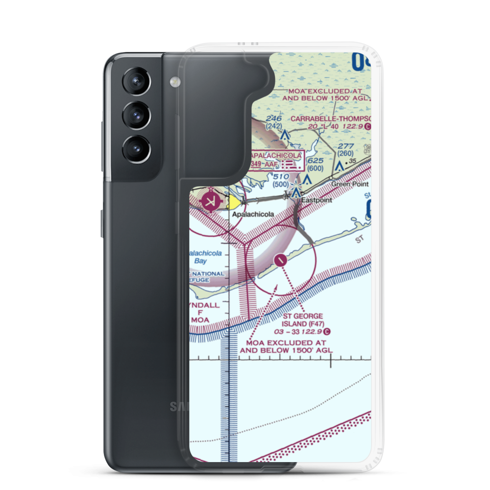 St George Island Airport (F47) VFR Sectional Samsung Case Samsung Galaxy S21 model shown