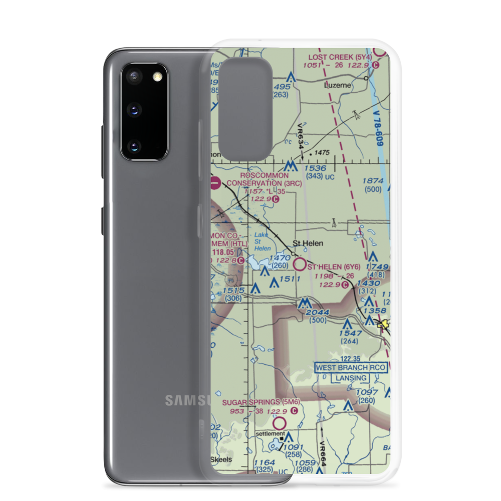 St Helen Airport (6Y6) VFR Sectional Samsung Case Samsung Galaxy S20 model shown
