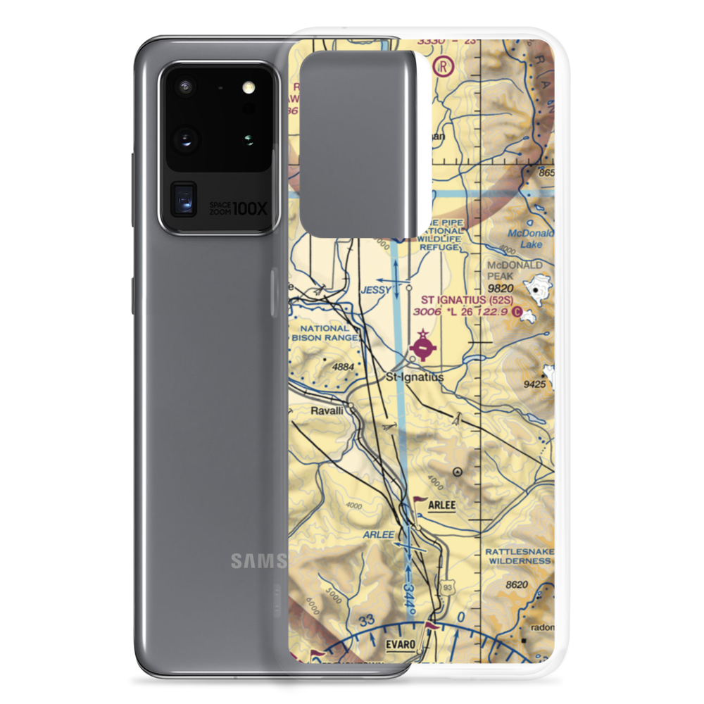 St Ignatius Airport (52S) VFR Sectional Samsung Case Samsung Galaxy S20 Ultra model shown