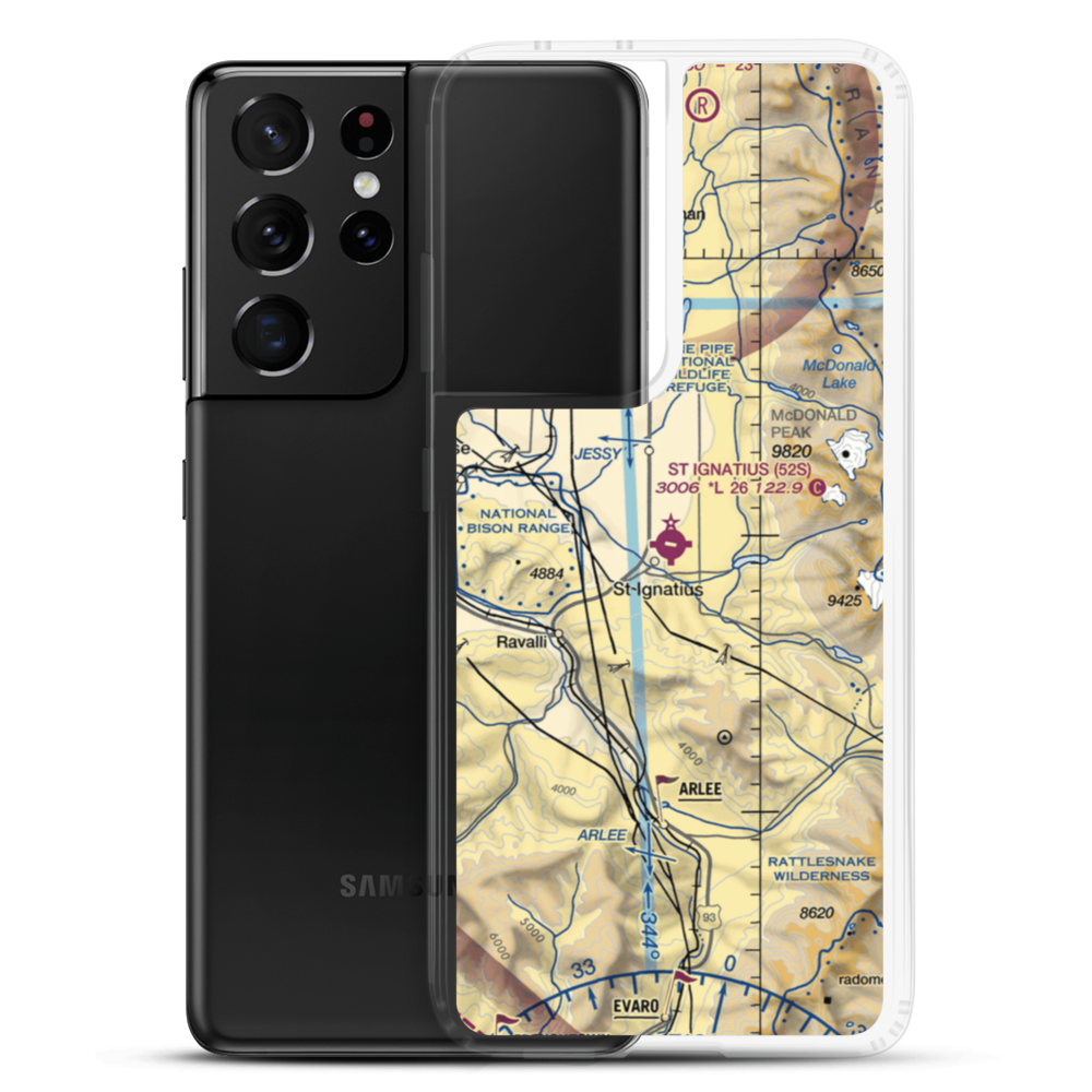 St Ignatius Airport (52S) VFR Sectional Samsung Case Samsung Galaxy S21 Ultra model shown