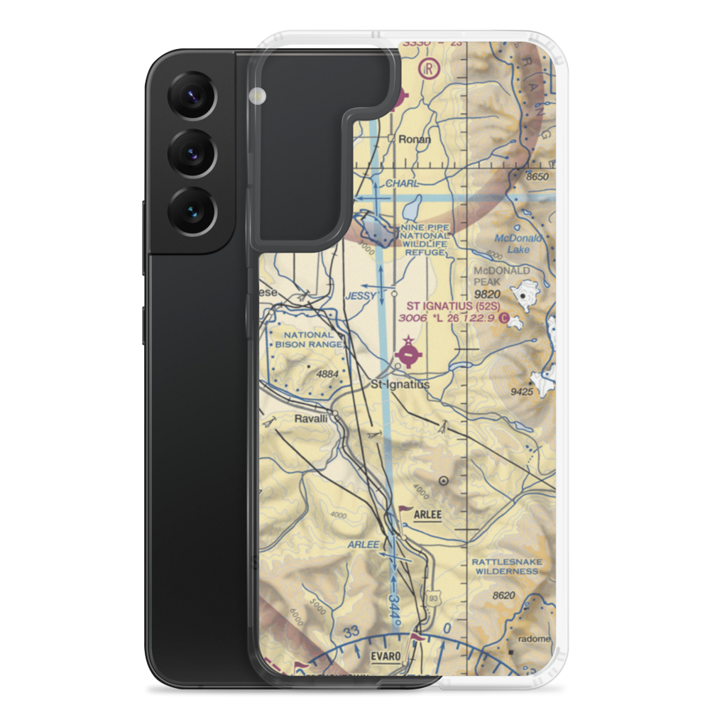 St Ignatius Airport (52S) VFR Sectional Samsung Case Samsung Galaxy S22 Plus model shown