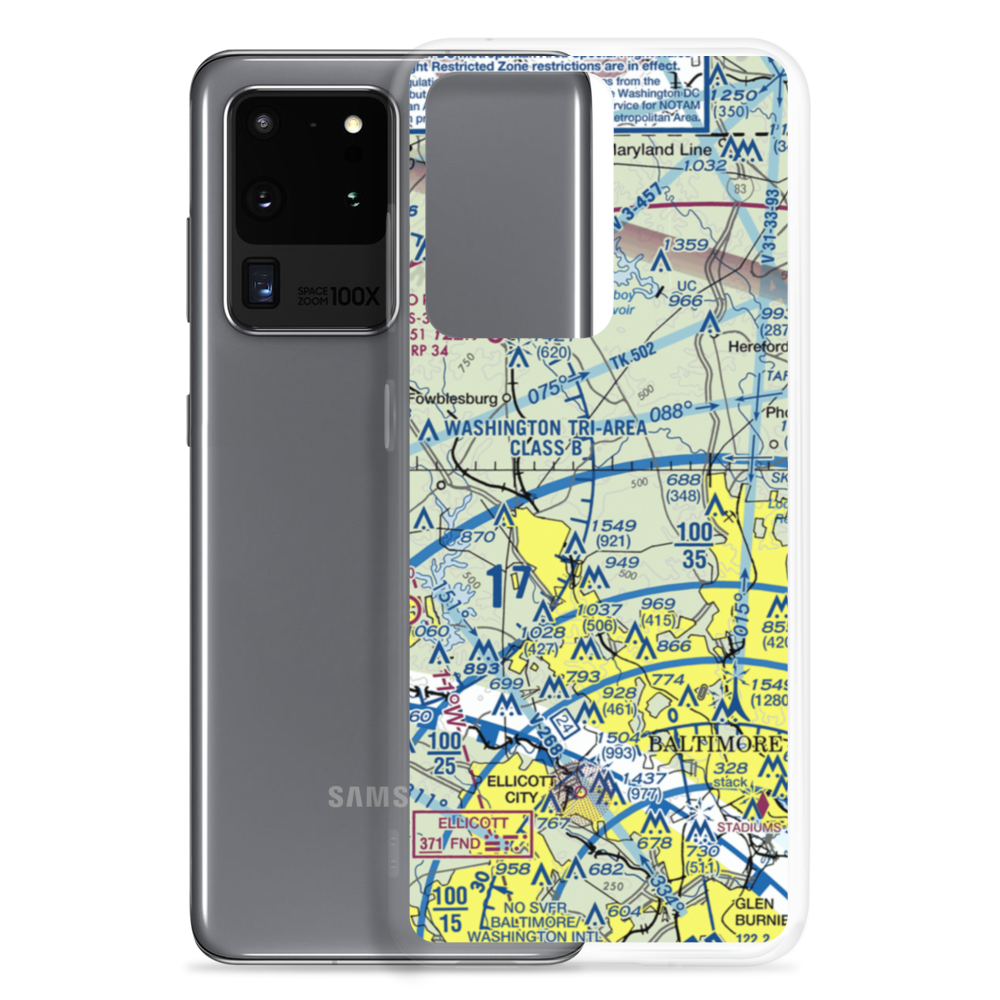 St John Airport (4MD9) VFR Sectional Samsung Case Samsung Galaxy S20 Ultra model shown