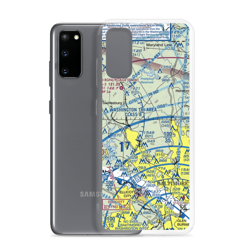 St John Airport (4MD9) VFR Sectional Samsung Case Samsung Galaxy S20 model shown