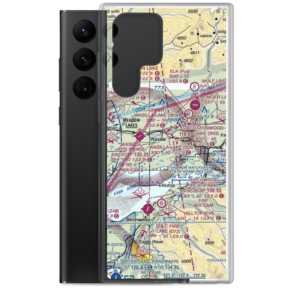 St John Homestead Airport (4AK2) VFR Sectional Samsung Case Samsung Galaxy S22 Ultra model shown