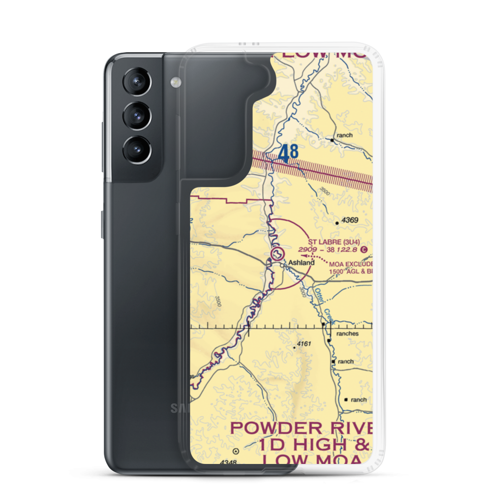St Labre Mission Airport (3U4) VFR Sectional Samsung Case Samsung Galaxy S21 model shown