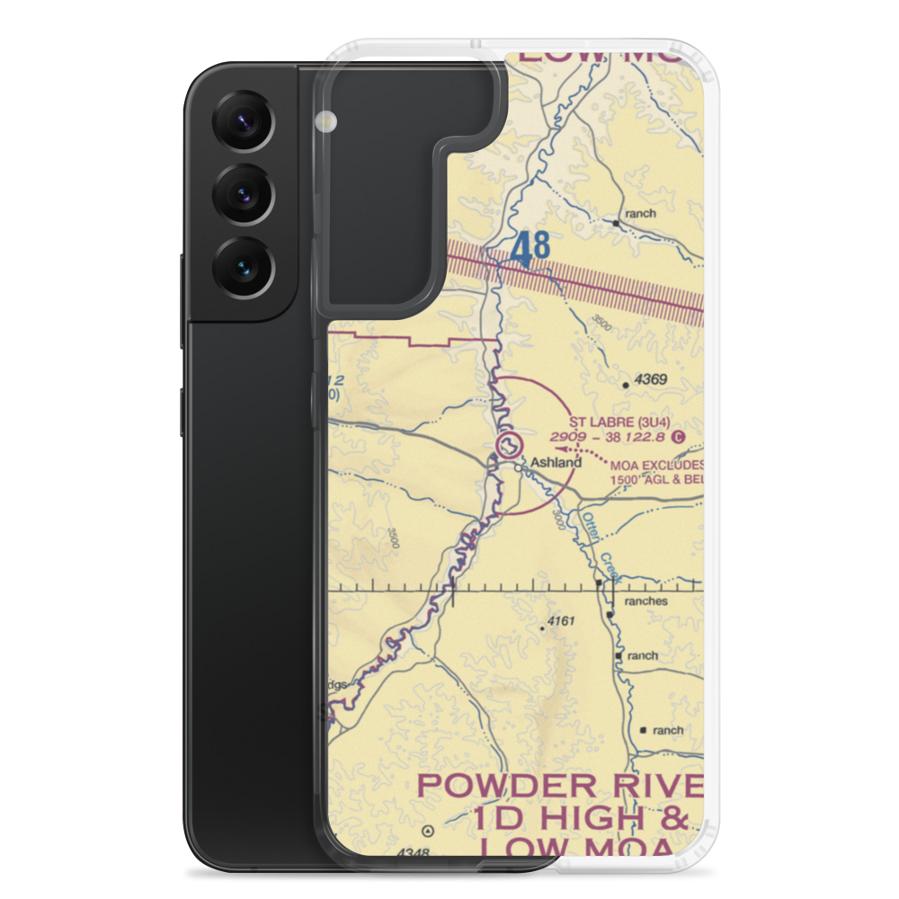 St Labre Mission Airport (3U4) VFR Sectional Samsung Case Samsung Galaxy S22 Plus model shown
