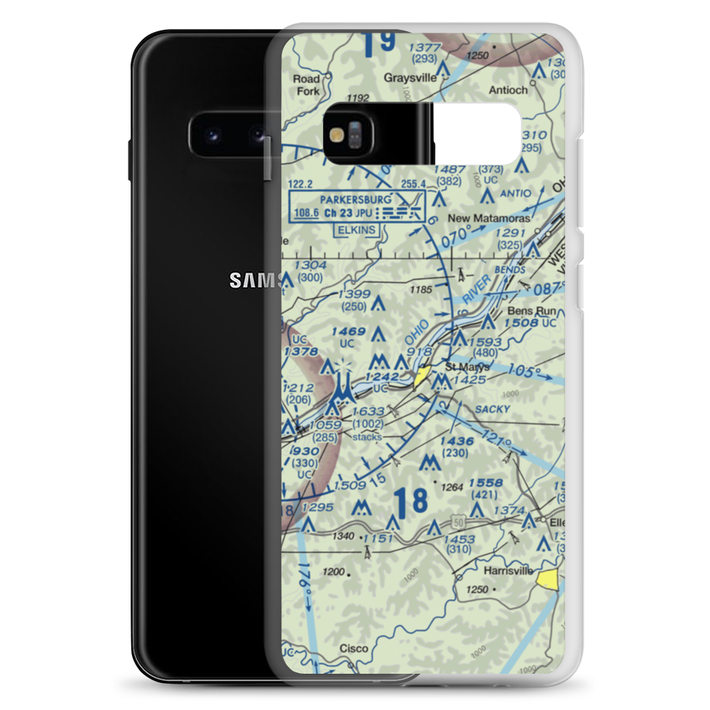 St Mary's Seaplane Base (WV40) VFR Sectional Samsung Case Samsung Galaxy S10+ model shown