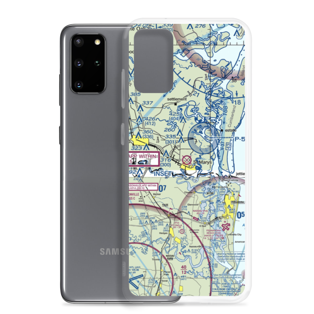 St Marys Airport (4J6) VFR Sectional Samsung Case Samsung Galaxy S20 Plus model shown