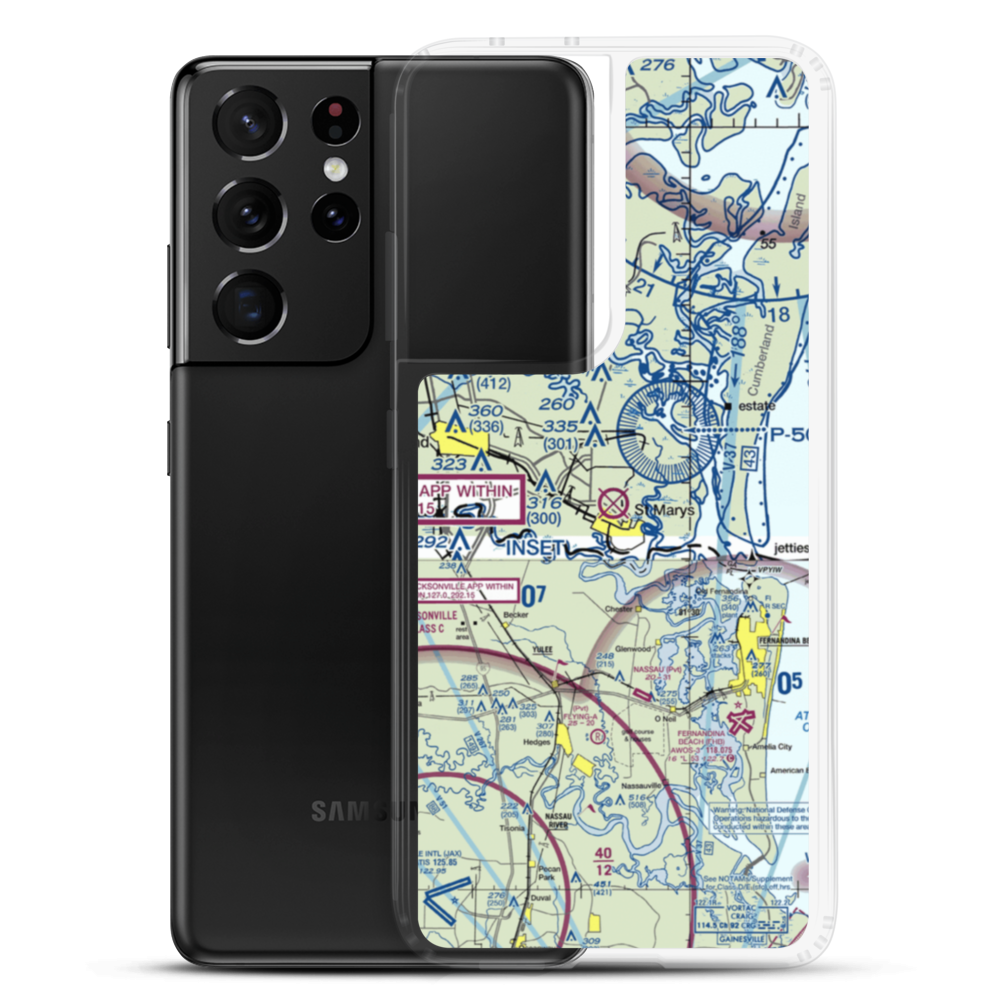 St Marys Airport (4J6) VFR Sectional Samsung Case Samsung Galaxy S21 Ultra model shown