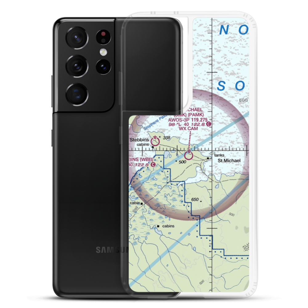 St Michael Airport (SMK) VFR Sectional Samsung Case Samsung Galaxy S21 Ultra model shown