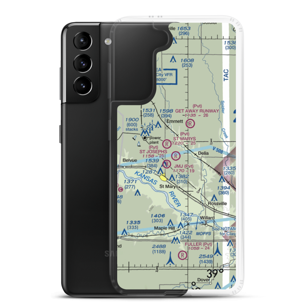 St. Joseph'S Landing (91KS) VFR Sectional Samsung Case Samsung Galaxy S21 Plus model shown