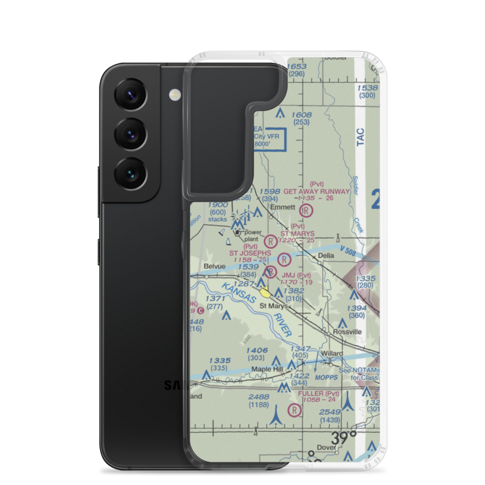 St. Joseph'S Landing (91KS) VFR Sectional Samsung Case Samsung Galaxy S22 model shown