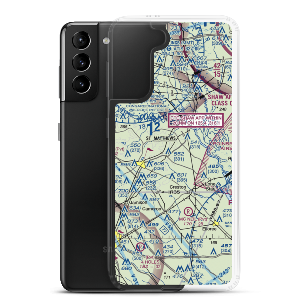 St. Mathews Airport (99SC) VFR Sectional Samsung Case Samsung Galaxy S21 Plus model shown