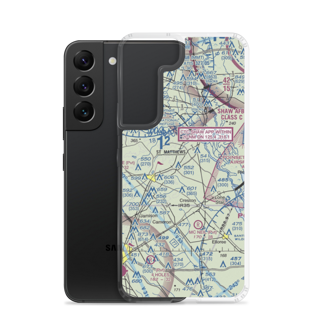 St. Mathews Airport (99SC) VFR Sectional Samsung Case Samsung Galaxy S22 model shown