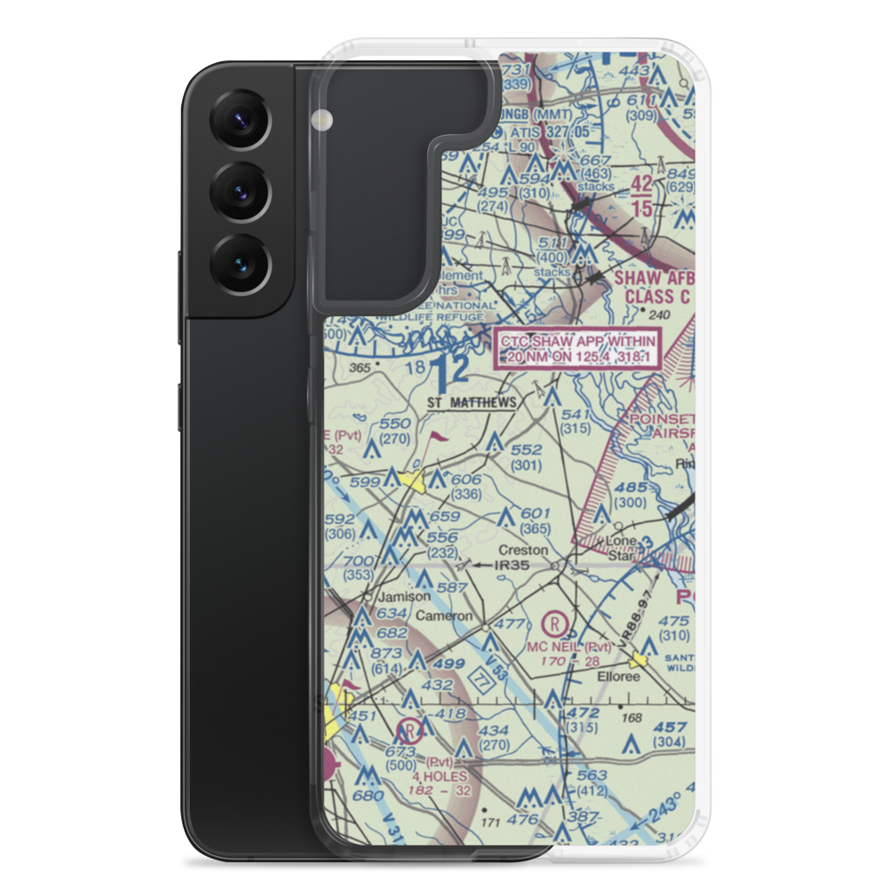 St. Mathews Airport (99SC) VFR Sectional Samsung Case Samsung Galaxy S22 Plus model shown