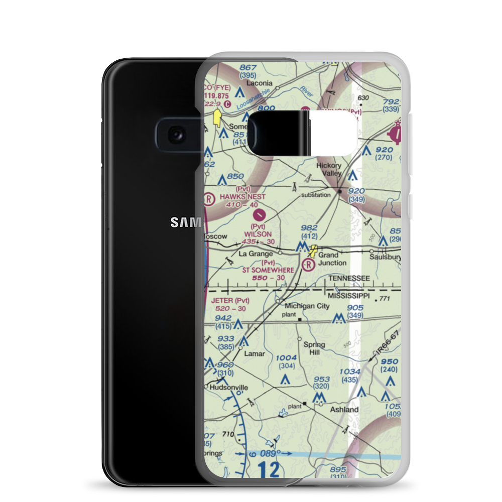 St. Somewhere Airport (6TN7) VFR Sectional Samsung Case Samsung Galaxy S10e model shown