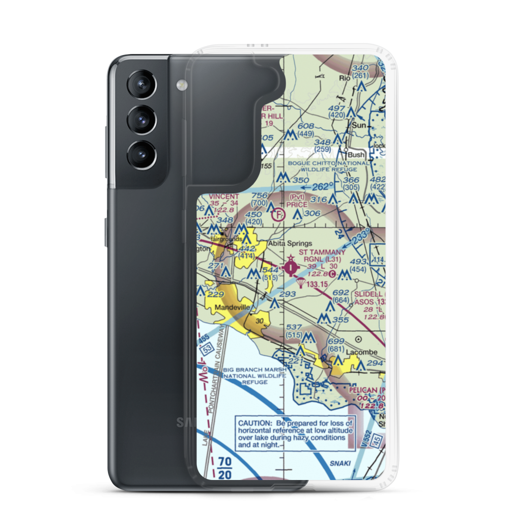 St. Tammany Regional Airport (L31) VFR Sectional Samsung Case Samsung Galaxy S21 model shown