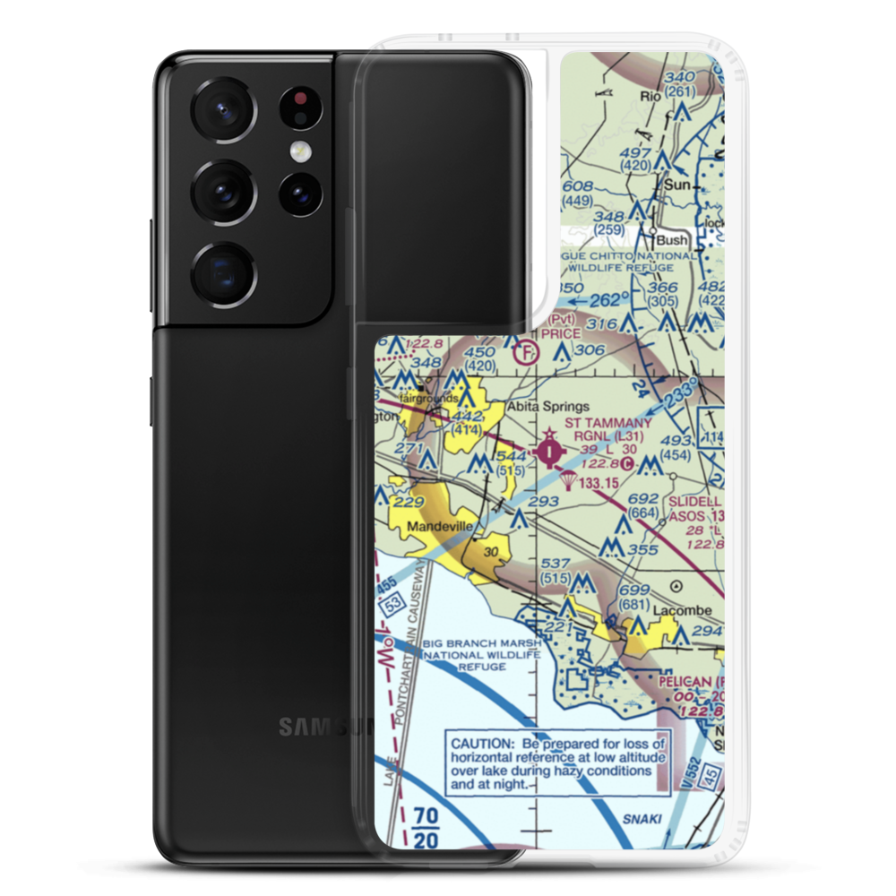 St. Tammany Regional Airport (L31) VFR Sectional Samsung Case Samsung Galaxy S21 Ultra model shown