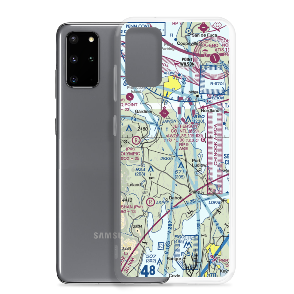 Stacey's Airport (WA42) VFR Sectional Samsung Case Samsung Galaxy S20 Plus model shown