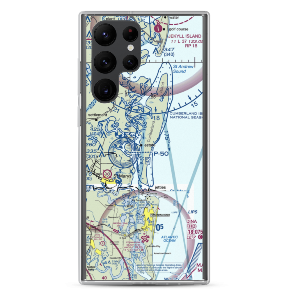 Stafford Airport (GA20) VFR Sectional Samsung Case Samsung Galaxy S22 Ultra model shown
