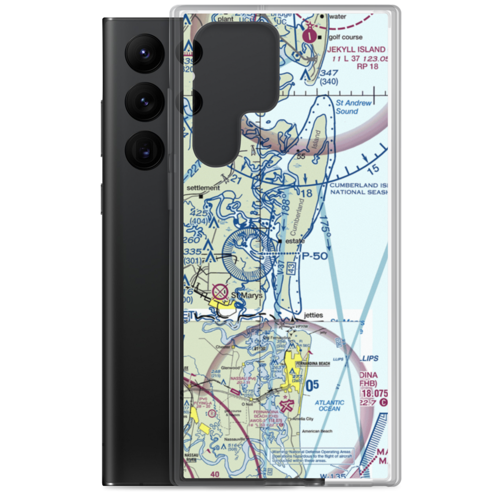 Stafford Airport (GA20) VFR Sectional Samsung Case Samsung Galaxy S22 Ultra model shown