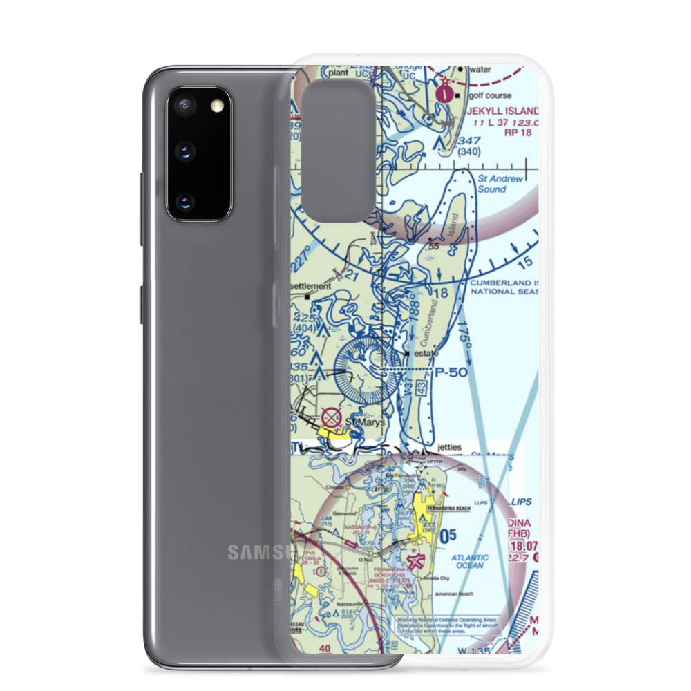 Stafford Airport (GA20) VFR Sectional Samsung Case Samsung Galaxy S20 model shown