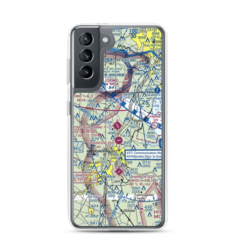 Stafford Regional Airport (RMN) VFR Sectional Samsung Case Samsung Galaxy S21 model shown