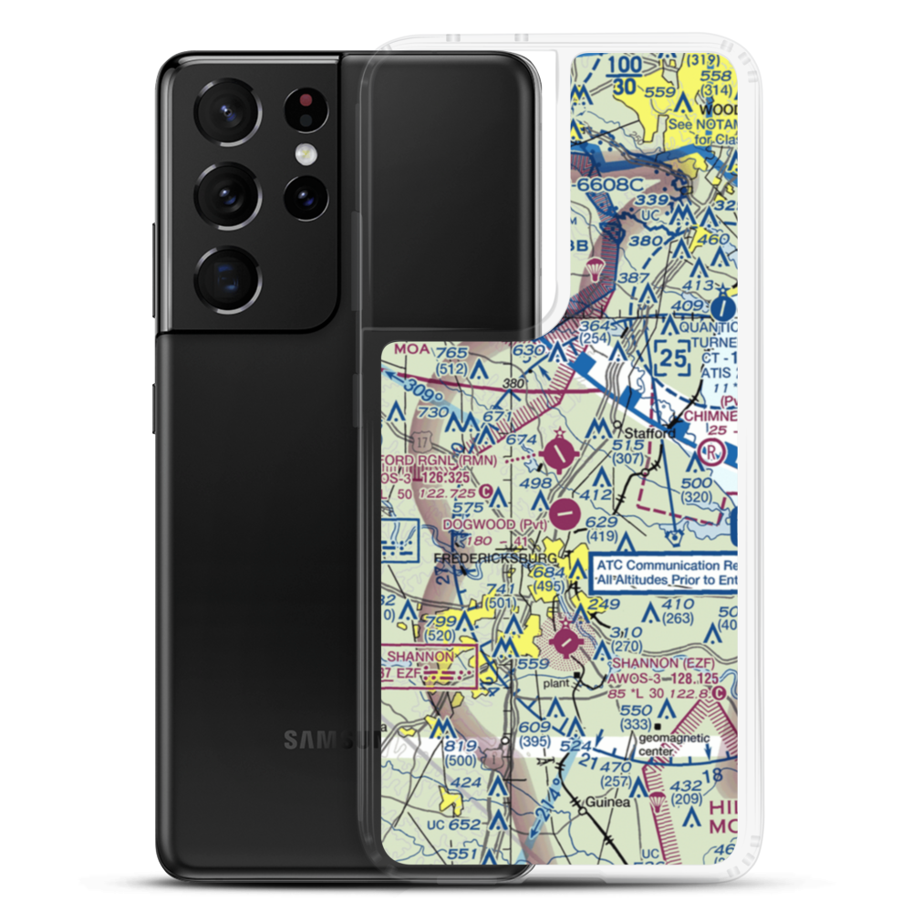 Stafford Regional Airport (RMN) VFR Sectional Samsung Case Samsung Galaxy S21 Ultra model shown