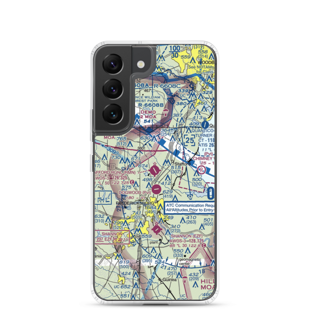 Stafford Regional Airport (RMN) VFR Sectional Samsung Case Samsung Galaxy S22 model shown
