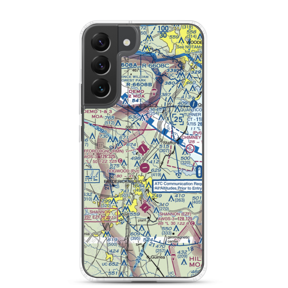 Stafford Regional Airport (RMN) VFR Sectional Samsung Case Samsung Galaxy S22 Plus model shown