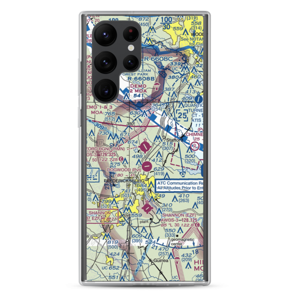 Stafford Regional Airport (RMN) VFR Sectional Samsung Case Samsung Galaxy S22 Ultra model shown