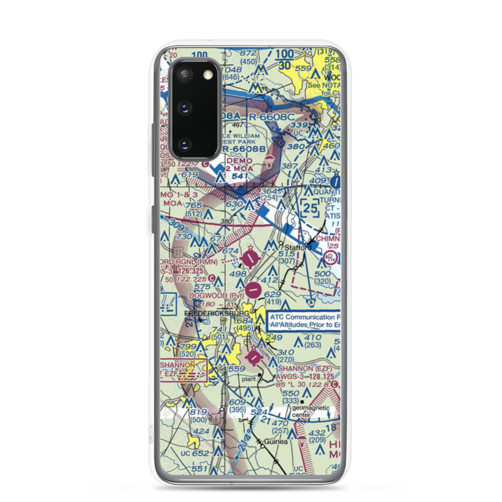 Stafford Regional Airport (RMN) VFR Sectional Samsung Case Samsung Galaxy S20 model shown