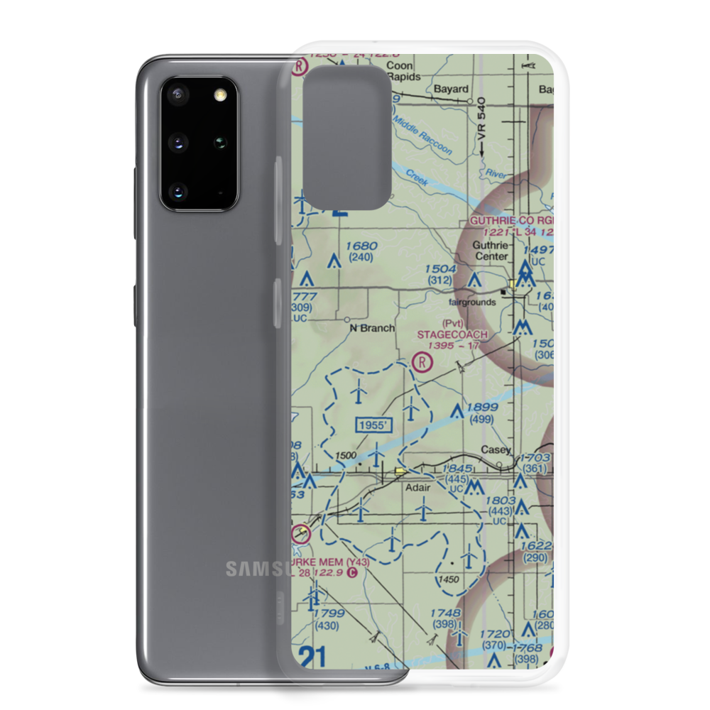 Stagecoach Airport (IA43) VFR Sectional Samsung Case Samsung Galaxy S20 Plus model shown