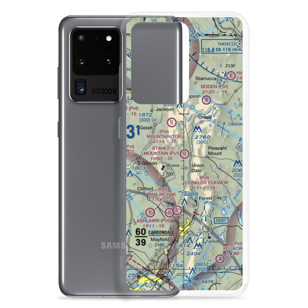 Stahl's Mountain Airport (3PN7) VFR Sectional Samsung Case Samsung Galaxy S20 Ultra model shown