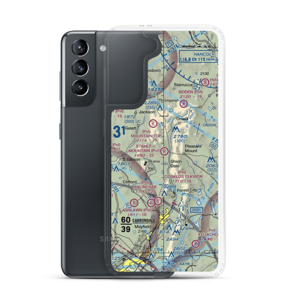 Stahl's Mountain Airport (3PN7) VFR Sectional Samsung Case Samsung Galaxy S21 model shown