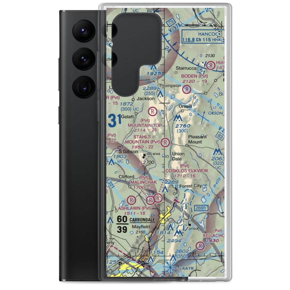 Stahl's Mountain Airport (3PN7) VFR Sectional Samsung Case Samsung Galaxy S22 Ultra model shown