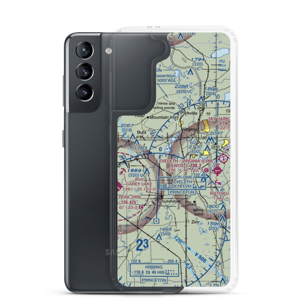 Stahlberg-Mohr Airport (3MN1) VFR Sectional Samsung Case Samsung Galaxy S21 model shown