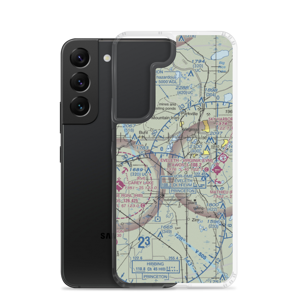 Stahlberg-Mohr Airport (3MN1) VFR Sectional Samsung Case Samsung Galaxy S22 model shown