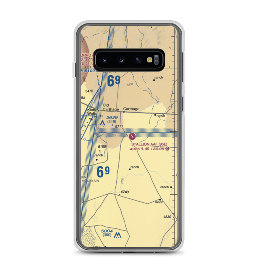 Stallion Army Air Field (95E) VFR Sectional Samsung Case Samsung Galaxy S10 model shown