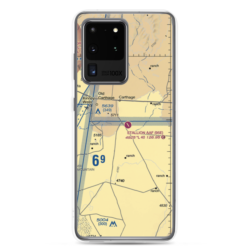 Stallion Army Air Field (95E) VFR Sectional Samsung Case Samsung Galaxy S20 Ultra model shown